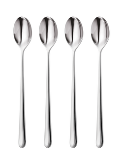 Robert Welch Kingham Bright Stainless Steel Long Handled Spoons, Set of 4, Silver