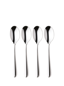 Robert Welch Kingham Bright Stainless Steel Soup Spoons, Set of 4, Silver