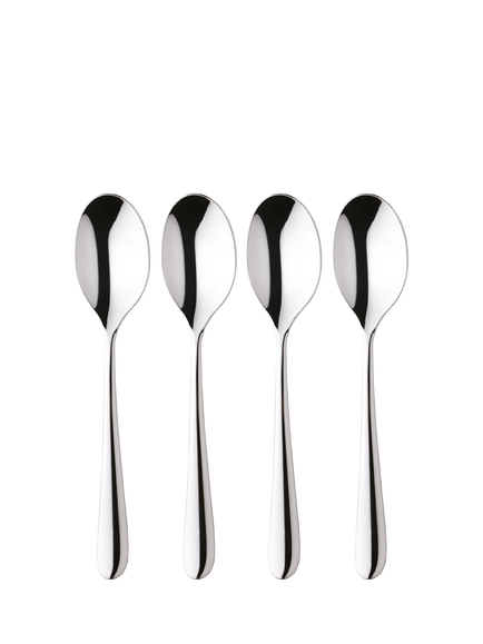 Robert Welch Kingham Bright Stainless Steel Soup Spoons, Set of 4, Silver