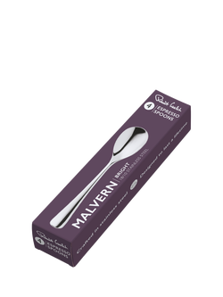 Robert Welch Malvern Bright Stainless Steel Espresso Coffee Spoons, Set of 4 - view 2, Silver