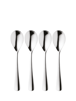 Robert Welch Malvern Bright Stainless Steel Dessert Spoons, Set of 4, Silver