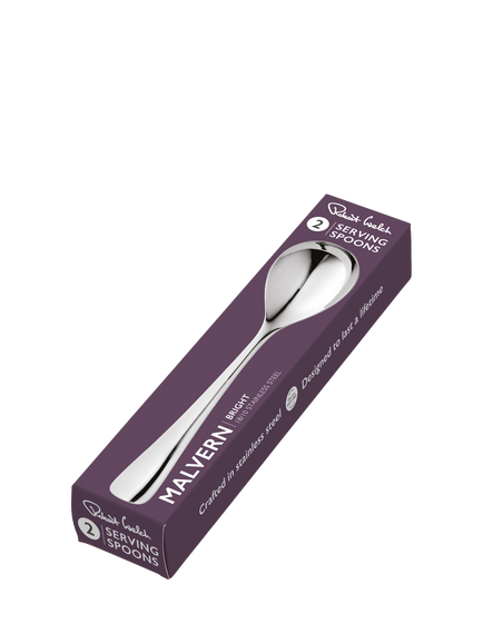 Robert Welch Malvern Bright Stainless Steel Serving Spoons, Set of 2 - view 2, Silver