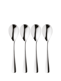 Robert Welch Malvern Bright Stainless Steel Soup Spoons, Set of 4, Silver