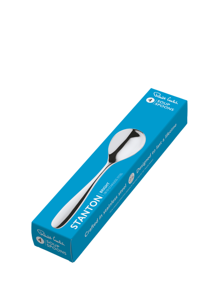 Robert Welch Stanton Bright Stainless Steel Soup Spoons, Set of 4 - view 2, Silver
