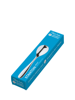 Robert Welch Stanton Bright Stainless Steel Dessert Spoons, Set of 4 - view 2, Silver