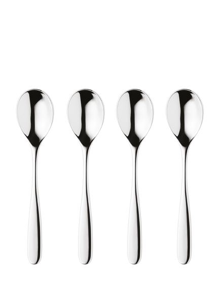 Robert Welch Stanton Bright Stainless Steel English Teaspoons, Set of 4, Silver