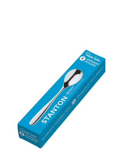Robert Welch Stanton Bright Stainless Steel Espresso Coffee Spoons, Set of 4 - view 2, Silver