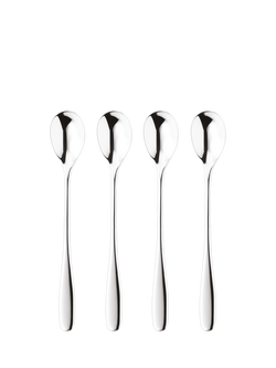 Robert Welch Stanton Bright Stainless Steel Long Handled Spoons, Set of 4, Silver