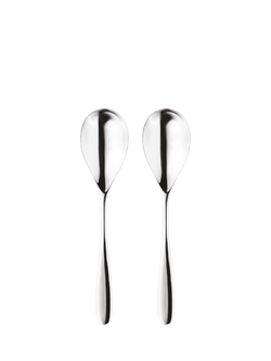 Robert Welch Stanton Bright Stainless Steel Serving Spoons, Set of 2, Silver