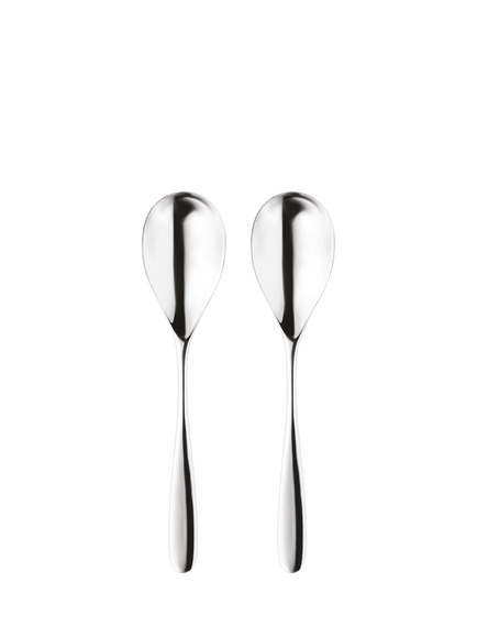 Robert Welch Stanton Bright Stainless Steel Serving Spoons, Set of 2, Silver