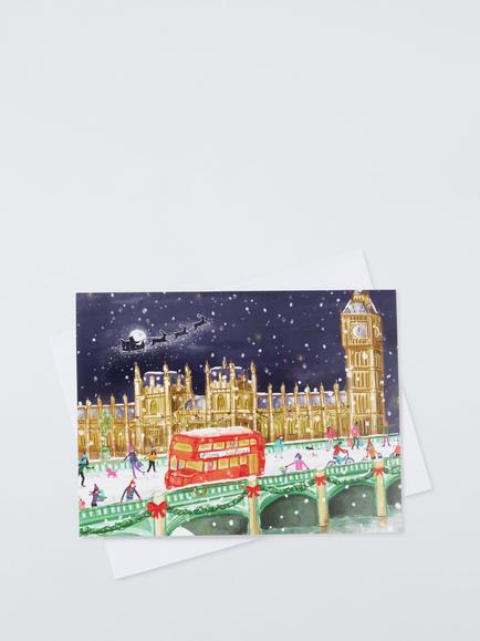 John Lewis London Charity Christmas Cards, Pack of 20, Navy