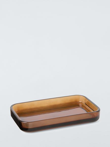 John Lewis Glass Bathroom Accessory Tray, Auburn, Auburn