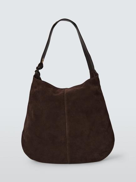 John Lewis Eyelet Hobo Shoulder Bag, Chocolate, Chocolate