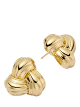 Daisy x Polly Newman Mini Knot Stud Earrings, Gold