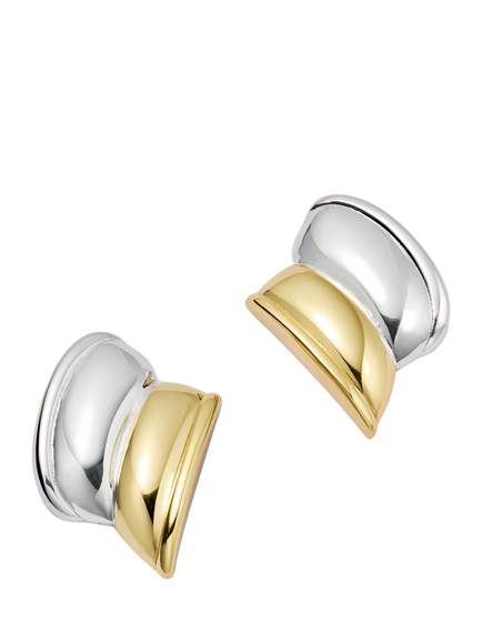 Daisy x Polly Newman Large Cuff Studs Earrings, Mixed Metal, Mixed Metal