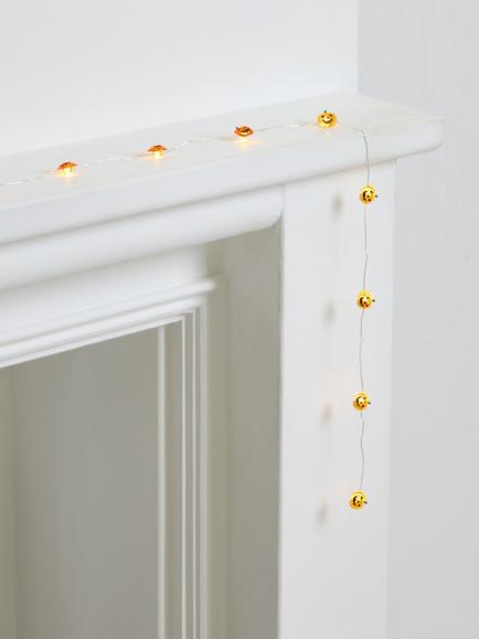 John Lewis 20 Battery Operated LED Pumpkin String Lights - view 2, Orange