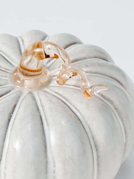 John Lewis Ceramic Pumpkin, Cream - view 2, Cream