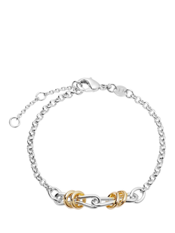 Daisy x Polly Newman Light Knot Bracelet Mixed Metal, Silver, Silver With Mm Knot