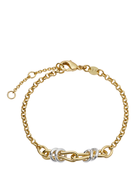 Daisy X Polly Newman Exclusive Light Knot Mixed Metal Bracelet, Gold, Gold With Mm Knot