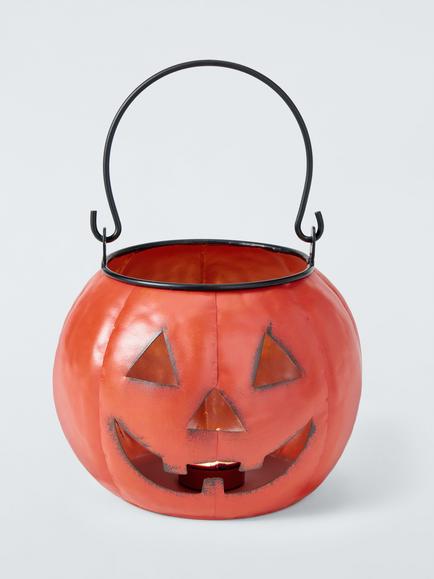 John Lewis Metal Pumpkin Jack o' Lantern Tealight Holder, 