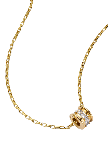 Daisy x Polly Newman Crystal Bead Necklace, Gold, Gold