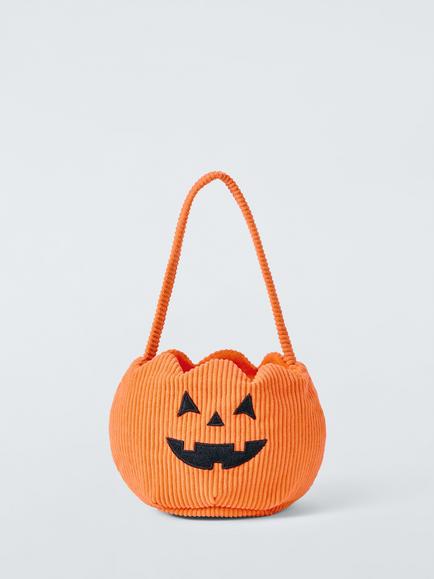 John Lewis Pumpkin Corduroy Treat Bag, Orange