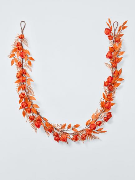 John Lewis Chinese Lantern Garland, L183cm, Orange