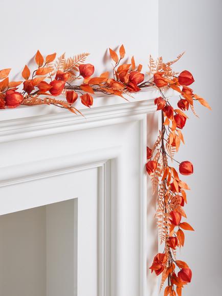John Lewis Chinese Lantern Garland, L183cm - view 2, Orange