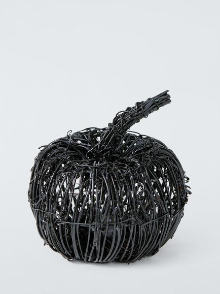 John Lewis Small Wicker LED Pumpkin Indoor Light, Black - view 2, Black