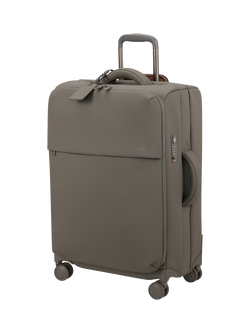 Lipault Long Trip Medium Double Wheel Suitcase, 99L, Ash Stone, Ash Stone