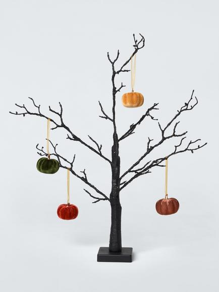 John Lewis Velour Pumpkin Decorations, Pack of 8 - view 2, Multi