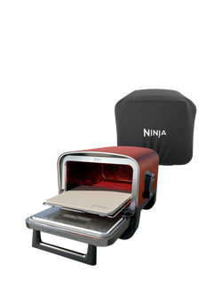 Ninja Woodfire 8-in-1 Electric Outdoor Oven, Pizza Oven & Smoker with Cover, Brown, Brown