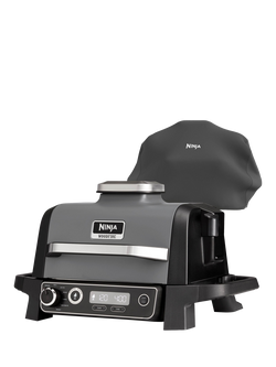 Ninja Woodfire 7-in-1 Electric BBQ Grill & Smoker with Cover, Black, Black