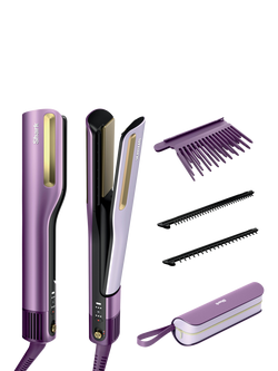 Shark SilkiPro Straight Wet-To-Dry Hair Straighteners, Plum Satin