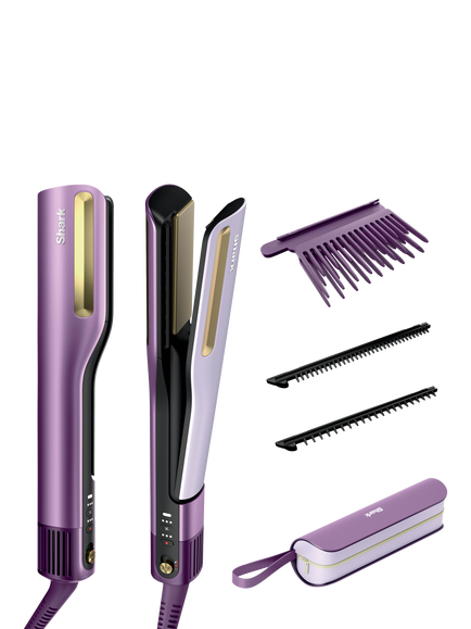 Shark SilkiPro Straight Wet-To-Dry Hair Straighteners, Plum Satin