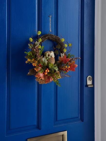 John Lewis Owl Wreath, Dia.40cm - view 2, Multi