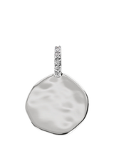 Monica Vinader MV Siren™ Diamond Coin Pendant, Silver