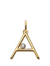 Monica Vinader Solitaire Lab Grown Diamond Initial Pendant