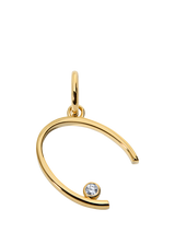 Monica Vinader Solitaire Lab Grown Diamond Initial Pendant