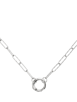 Monica Vinader Capture Alta Textured Chain Necklace, Silver, Silver