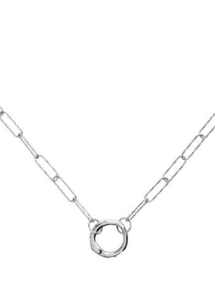 Monica Vinader Capture Alta Textured Chain Necklace, Silver, Silver
