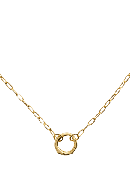Monica Vinader Capture Oval Link Chain Necklace, Gold, Gold