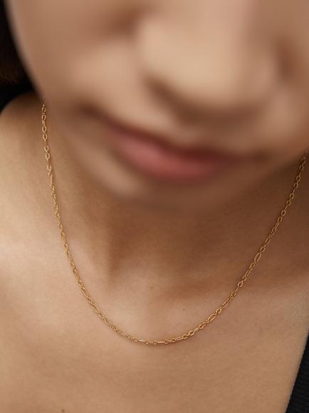 Monica Vinader Textured 16" Link Chain Necklace, Gold - view 2, Gold