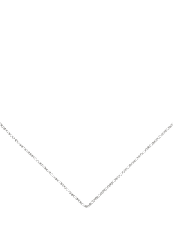 Monica Vinader Textured Link Chain Necklace, Silver, Silver