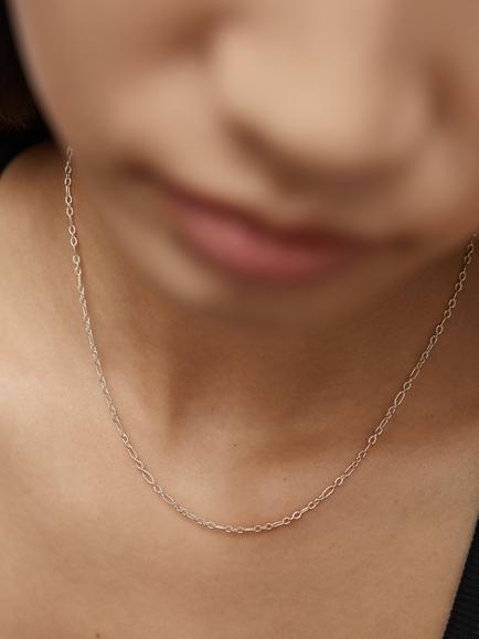 Monica Vinader Textured Link Chain Necklace, Silver - view 2, Silver