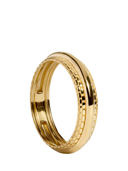 Monica Vinader Heirloom Textured Ring, Gold, Gold