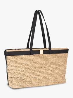 Apatchy London Esme Straw Handbag - view 2, Black