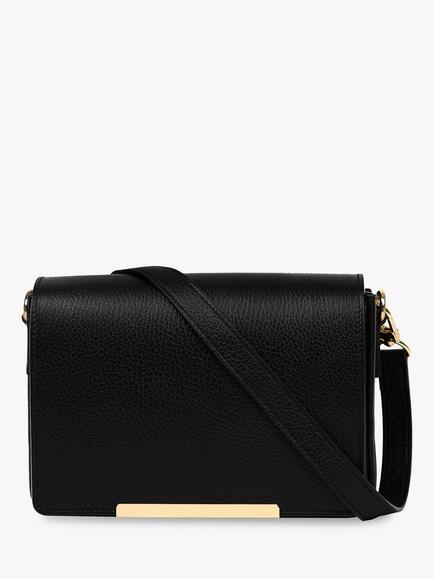 Apatchy London The Newbury Leather Cross Body Bag, Black