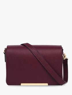 Apatchy London The Newbury Leather Cross Body Bag, Burgundy