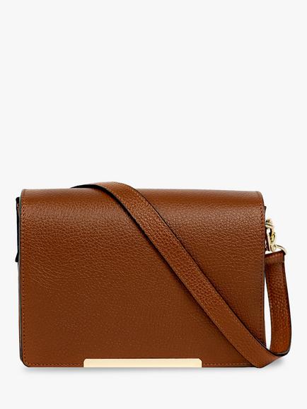 Apatchy London The Newbury Leather Cross Body Bag, Tan